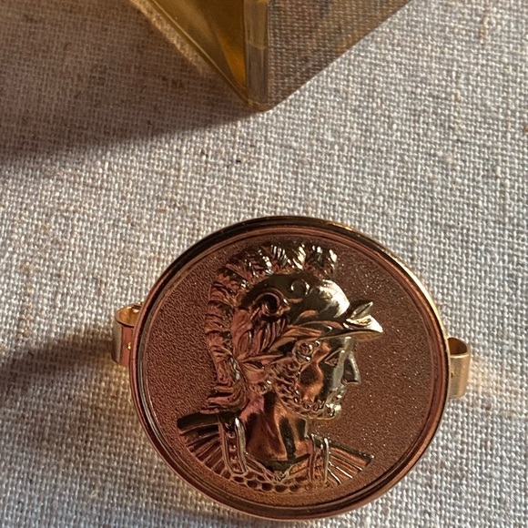 Vintage Napier Roman Coin style scarf ring pin - Picture 2 of 11